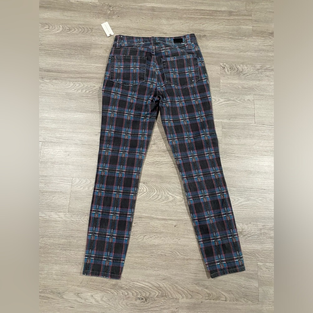 NWT Paige‎ Hoxton Ankle Plaid Skinny Jeans Size 25 - Picture 9 of 10